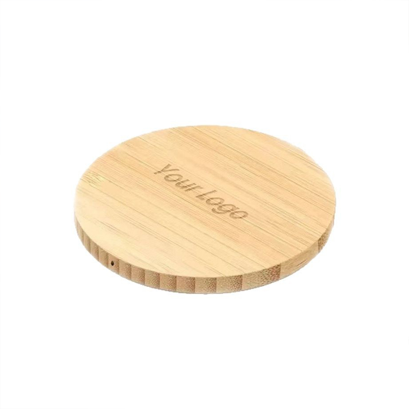 15W Fast Charging Bamboo & Wood Desktop Model Wireless Charger