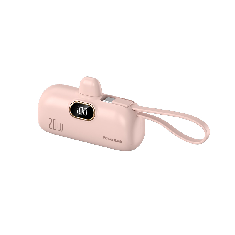 Mini Self-Contained Cable Capsule Power Bank