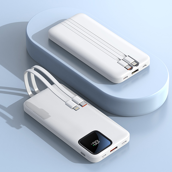 New Large Capacity 20000mAh Self Wired Mobile Power Bank