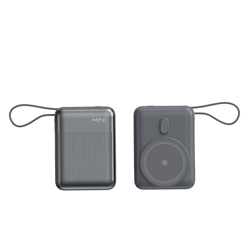 Magnetic Fast-Charging Power Bank with Built-in Cable