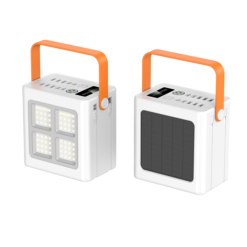 120,000mAh Solar Power Bank with Built-in Cables