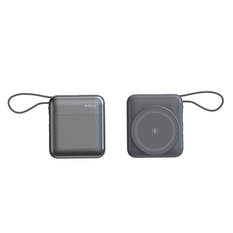 Magnetic Fast-Charging Power Bank with Built-in Cable