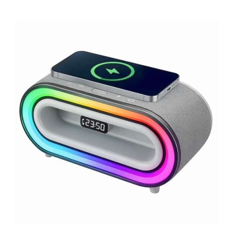 Wireless Charging RGB Clock Speaker