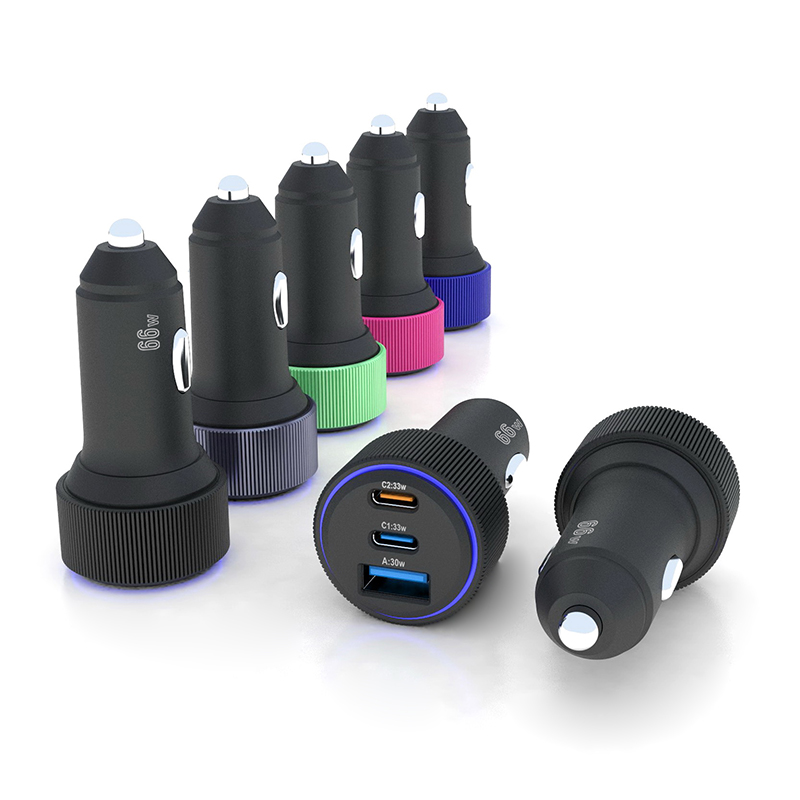 66W(PD33W+PD33W+QC30W）Quick Car Charger
