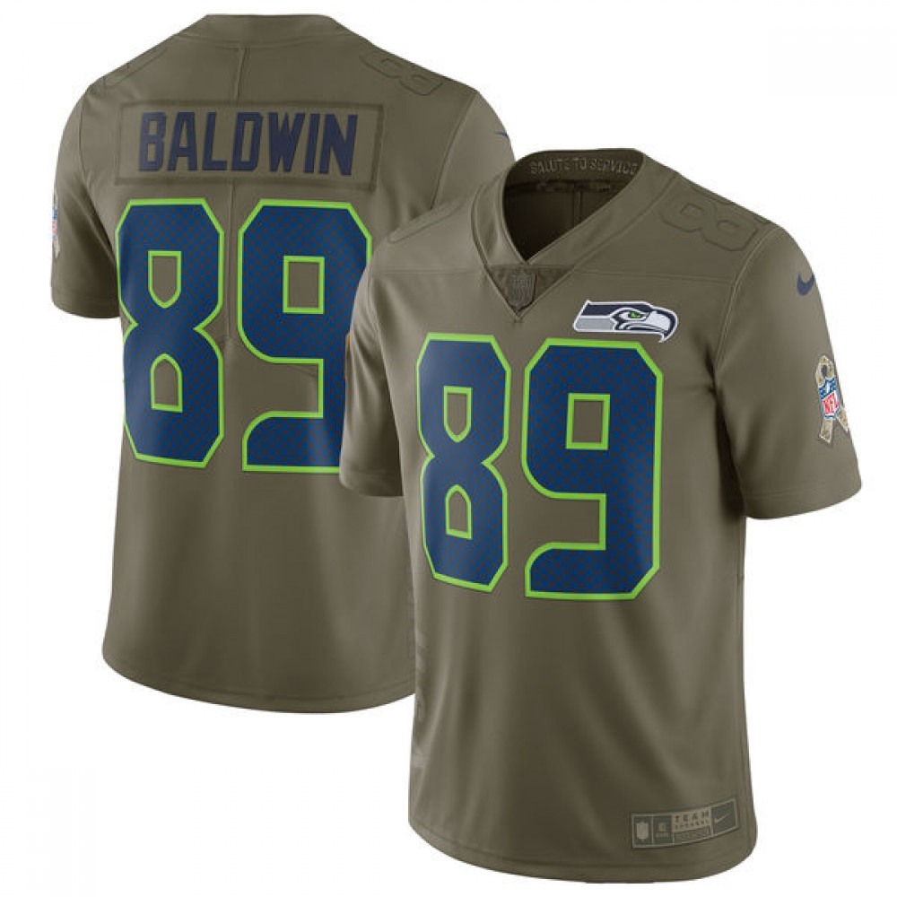 YouthSeattle Seahawks #89 Doug Baldwin Olive Salute To Service Limited Stitched NFL Jersey