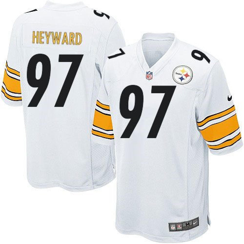 Steelers #97 Cameron Heyward White Youth Stitched NFL Elite Jersey