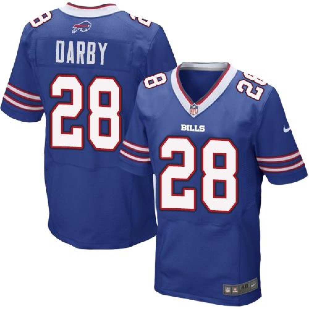 Bills #28 Ronald Darby Royal Blue Team Color Men's Stitched NFL New Elite Jersey
