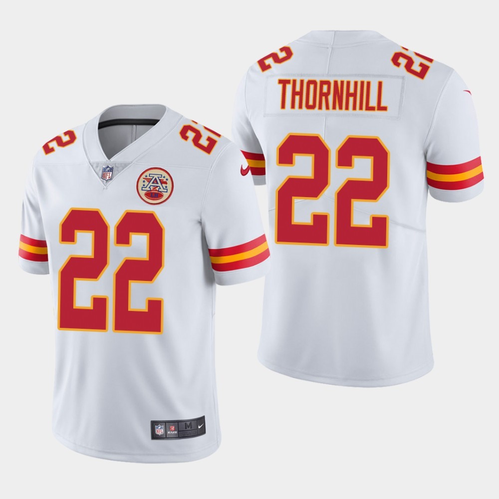 Men's Kansas City Chiefs #22 Juan ThornhillWhite Vapor Untouchable Limited Stitched NFL Jersey