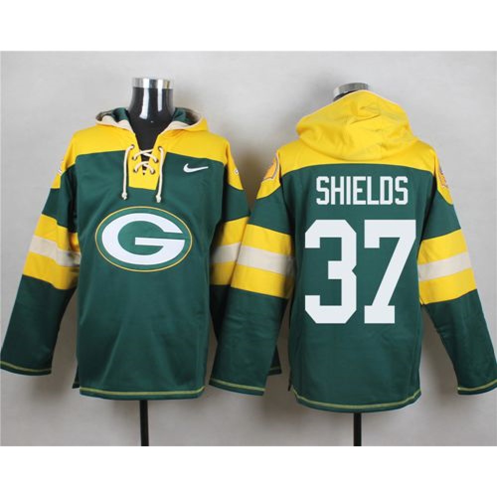 Packers #37 Sam Shields Green Player Pullover NFL Hoodie