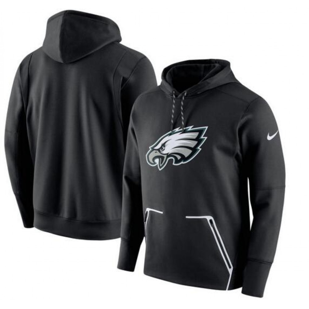 Men'sPhiladelphia Eagles Black Champ Drive Vapor Speed Pullover Hoodie