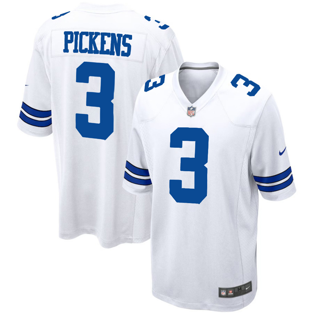 🔥Combo Sale - Dallas Cowboys George Pickens Nike White Game Jersey & New Era Navy Main 9FIFTY Adjustable Hat