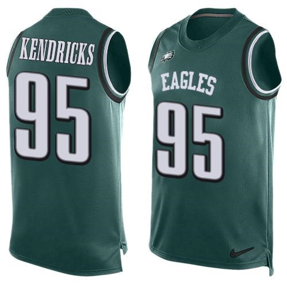 Eagles #95 Mychal Kendricks Midnight Green Team Color Men's Stitched NFL Limited Tank Top Jersey