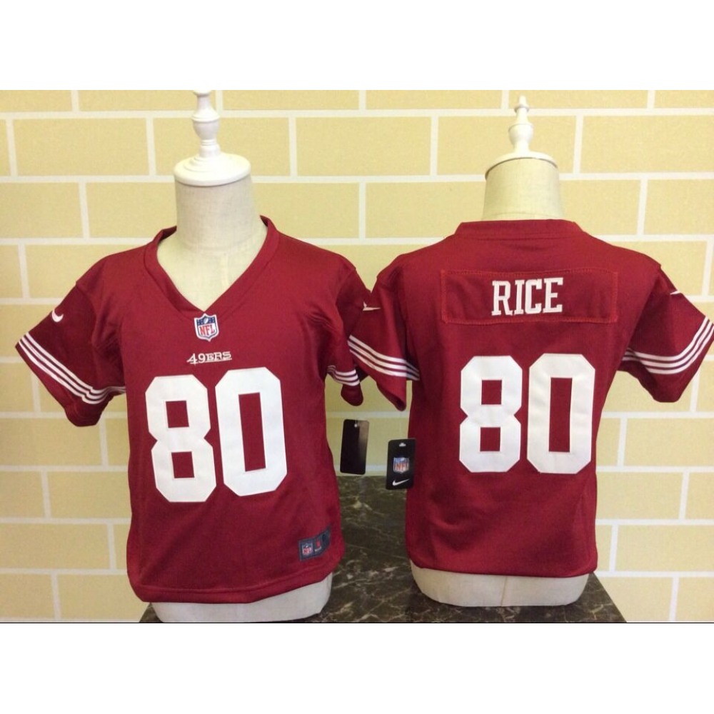 ToddlerSan Francisco 49ers #80 Jerry Rice Red Stitched NFL Jersey