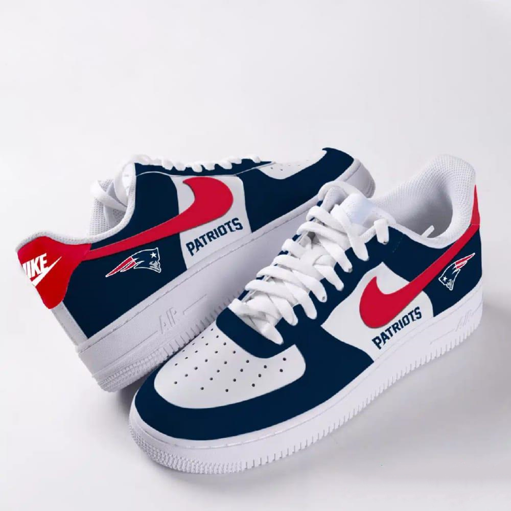 Unisex Nike x NFL New England Patriots Custom Air Force 1 Low Team Sneakers