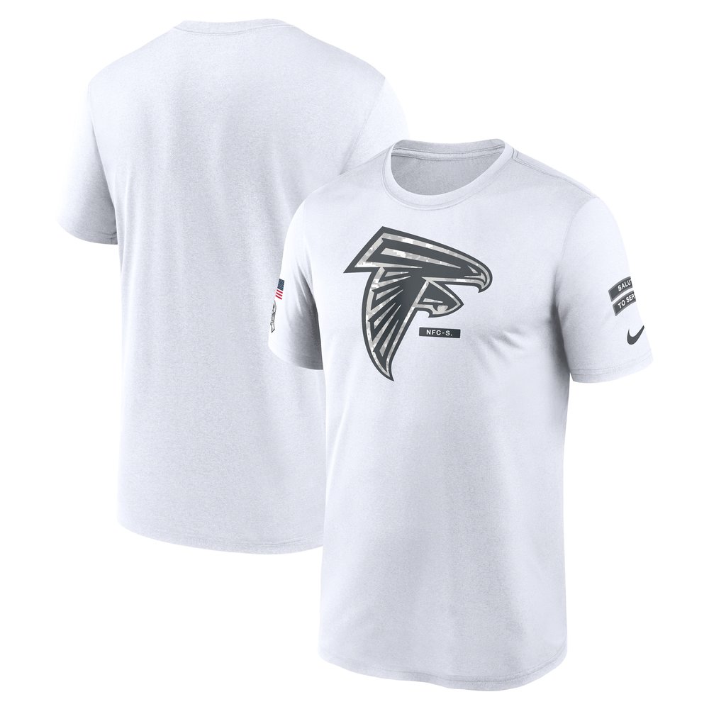 Men's Atlanta FalconsWhite 2024 Salute To Service Legend Performance T-Shirt