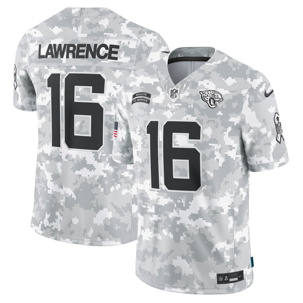Men's Jacksonville Jaguars Trevor LawrenceArctic Camo 2024 Salute to Service Limited Jersey