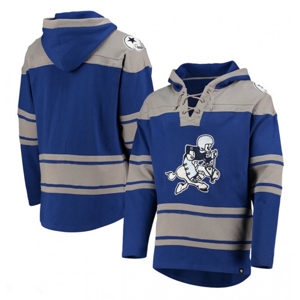 Men's Dallas Cowboys Navy Throwback Pullover Hoodie