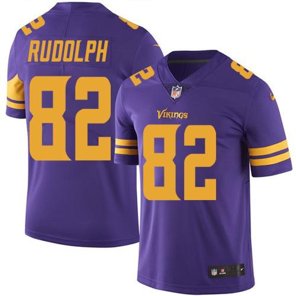 Vikings #82 Kyle Rudolph Purple Youth Stitched NFL Limited Rush Jersey