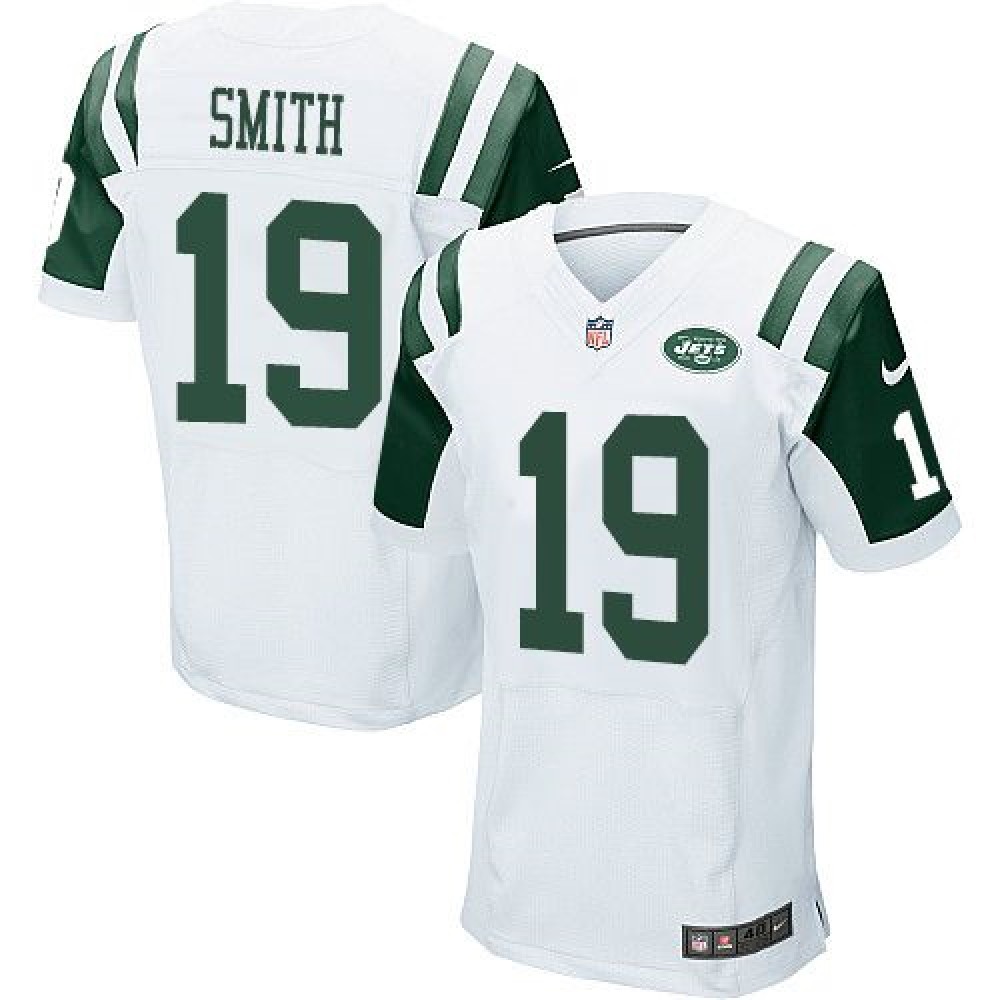 Jets #19 Devin Smith White Men's Stitched NFL Elite Jersey