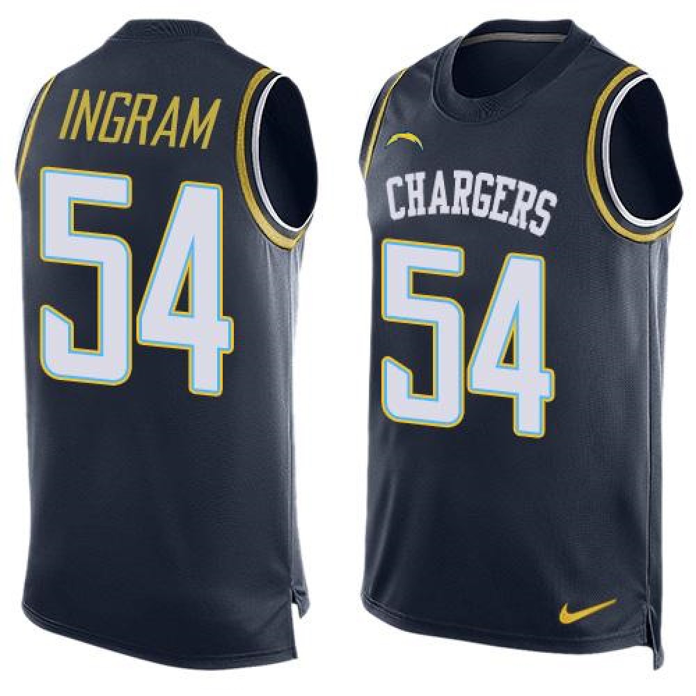 Chargers #54 Melvin Ingram Navy Blue Team Color Men's Stitched NFL Limited Tank Top Jersey