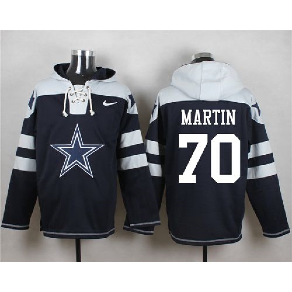 Cowboys #70 Zack Martin Navy Blue Player Pullover NFL Hoodie