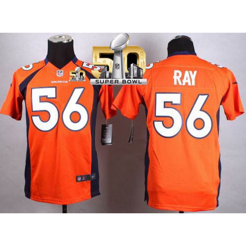 Broncos #56 Shane Ray Orange Team Color Super Bowl 50 Youth Stitched NFL New Elite Jersey