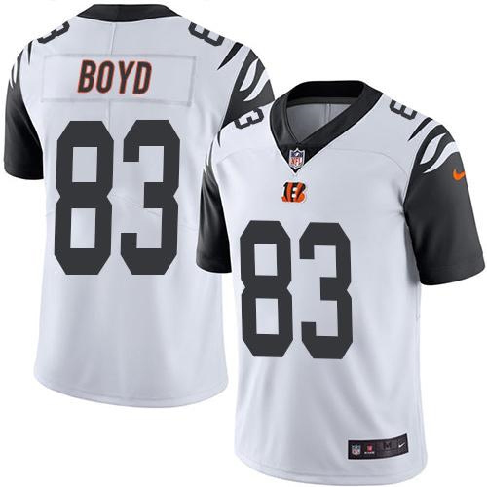 Bengals #83 Tyler Boyd White Men's Stitched NFL Limited Rush Jersey