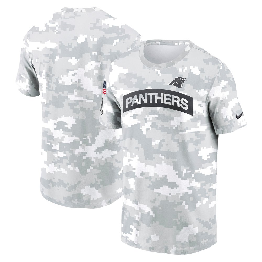 Men's Carolina PanthersArctic Camo 2024 Salute To Service Performance T-Shirt