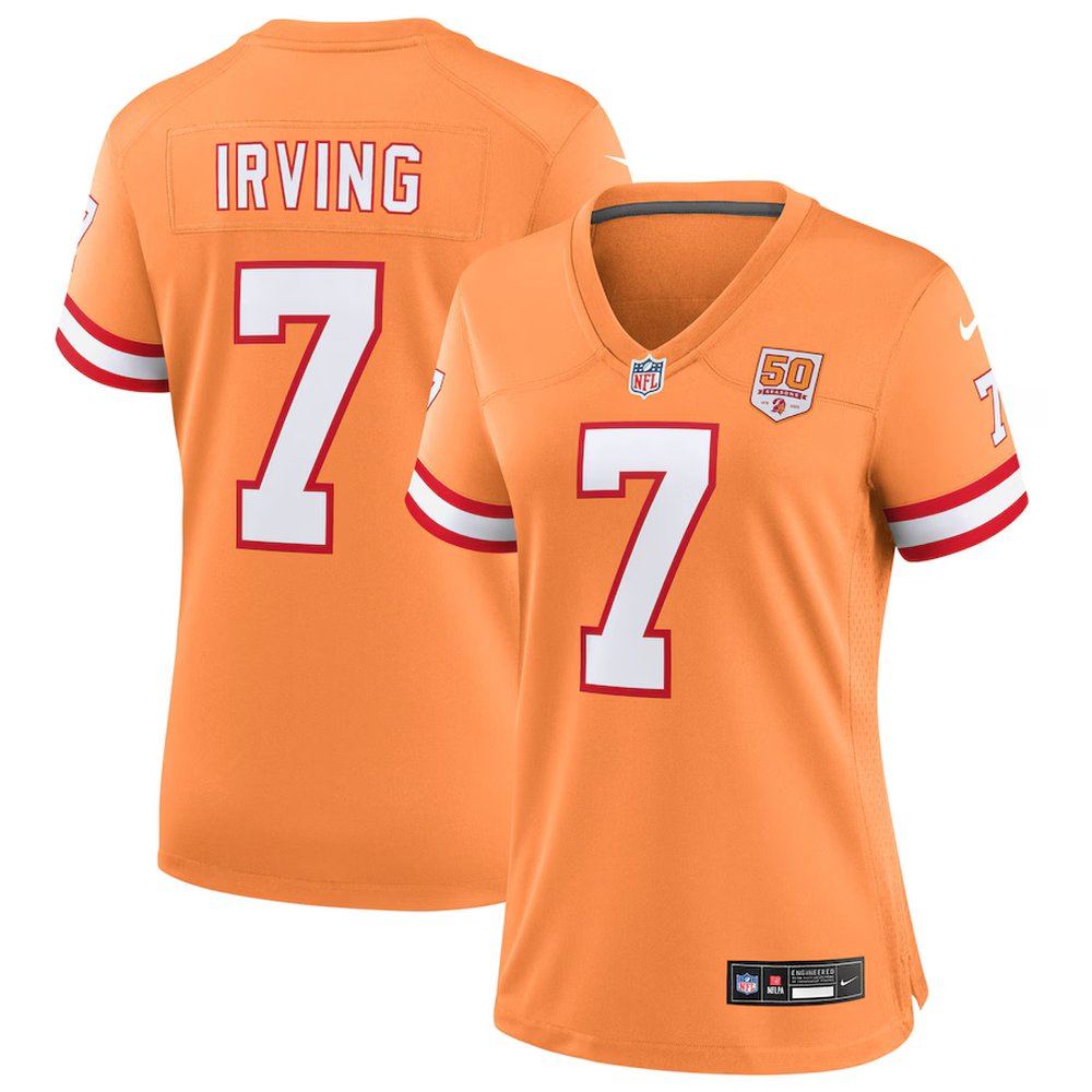 Women's Tampa Bay Buccaneers #7 Bucky Irving Nike Creamsicle 50th Season Game Jersey
