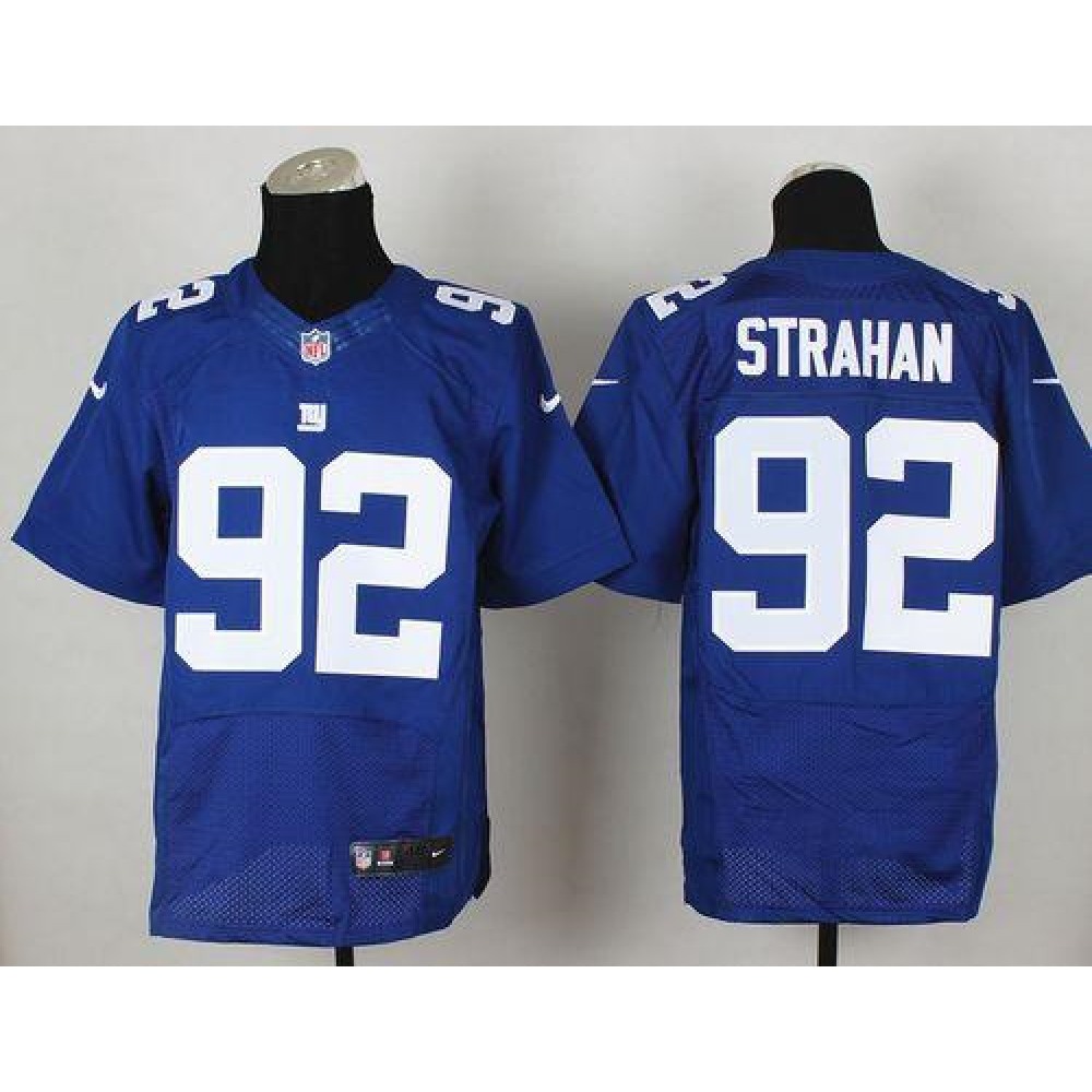 Giants #92 Michael Strahan Royal Blue Team Color Men's Stitched NFL Elite Jersey