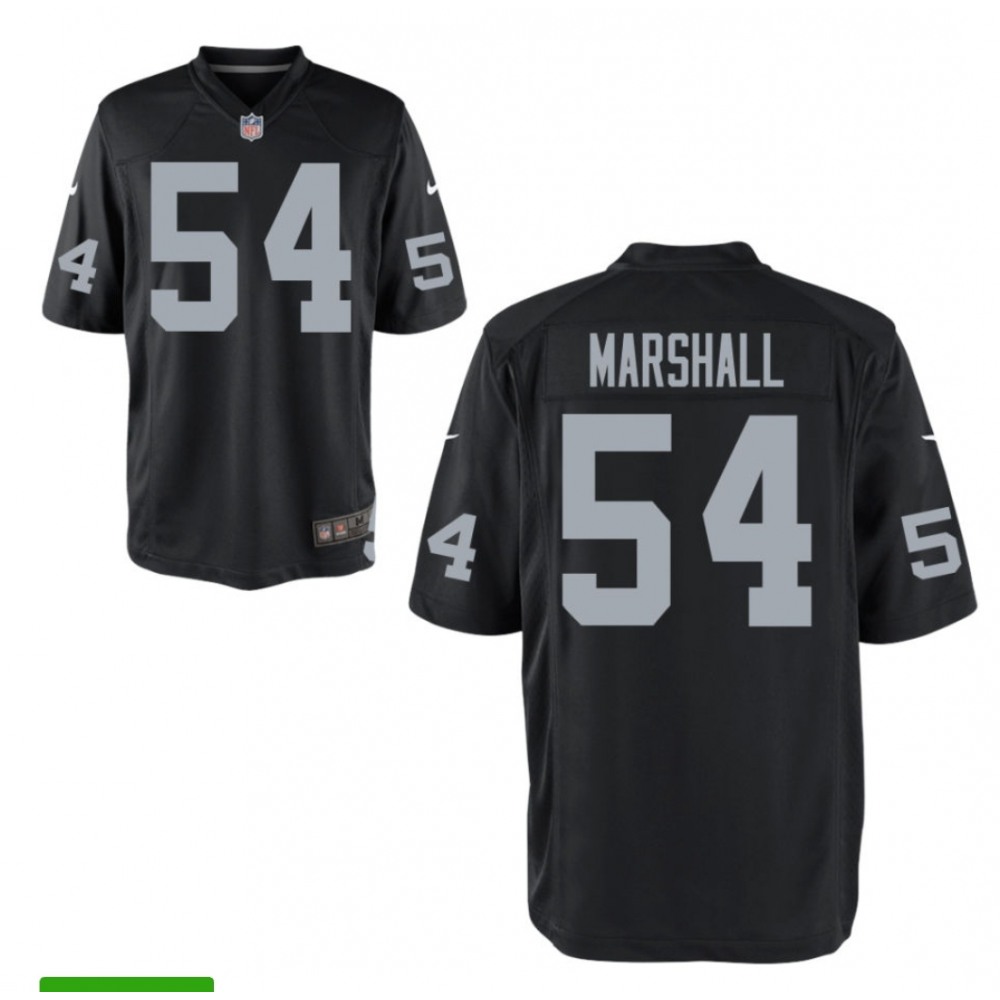 Men's Oakland Raiders #54 Brandon Marshall Black Limited NFL Stitched Jersey