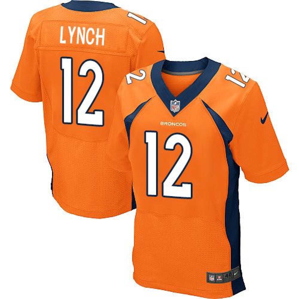 Broncos #12 Paxton Lynch Orange Team Color Men's Stitched NFL New Elite Jersey