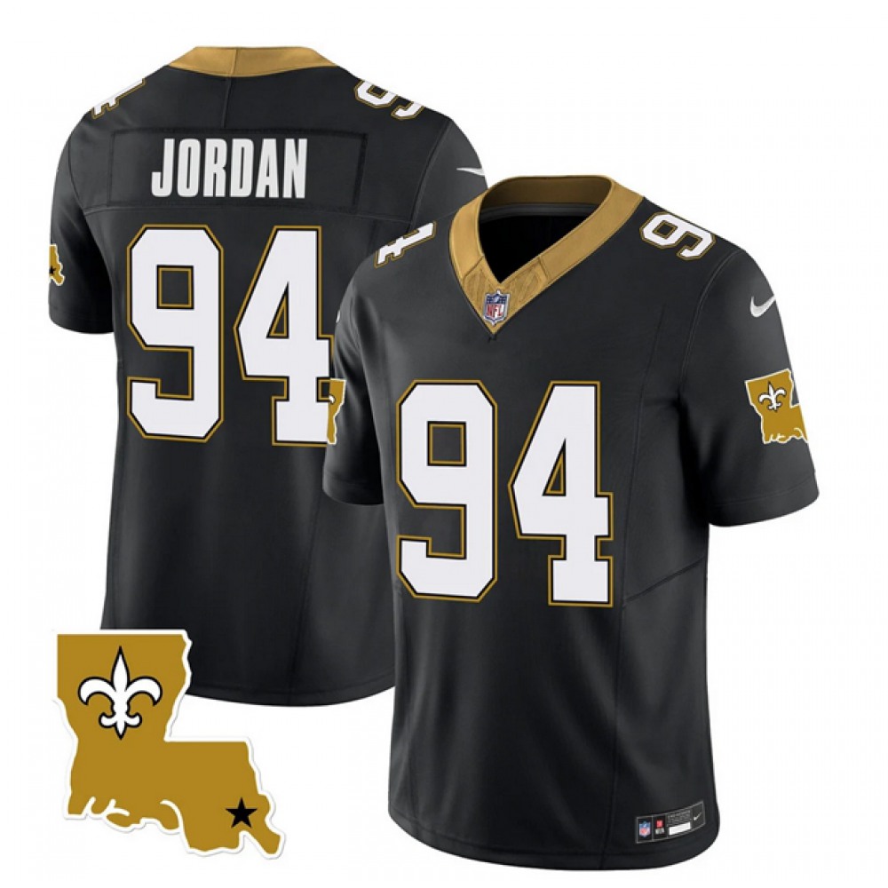 Men's New Orleans Saints #94 Cameron Jordan Black 2023 F.U.S.E. 1987 Legacy Vapor Stitched Jersey