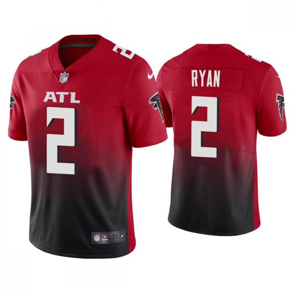 Men's Atlanta Falcons #2 Matt Ryan 2020 Red 2nd Alternate Vapor Limited NFL Stitched NFL Jersey