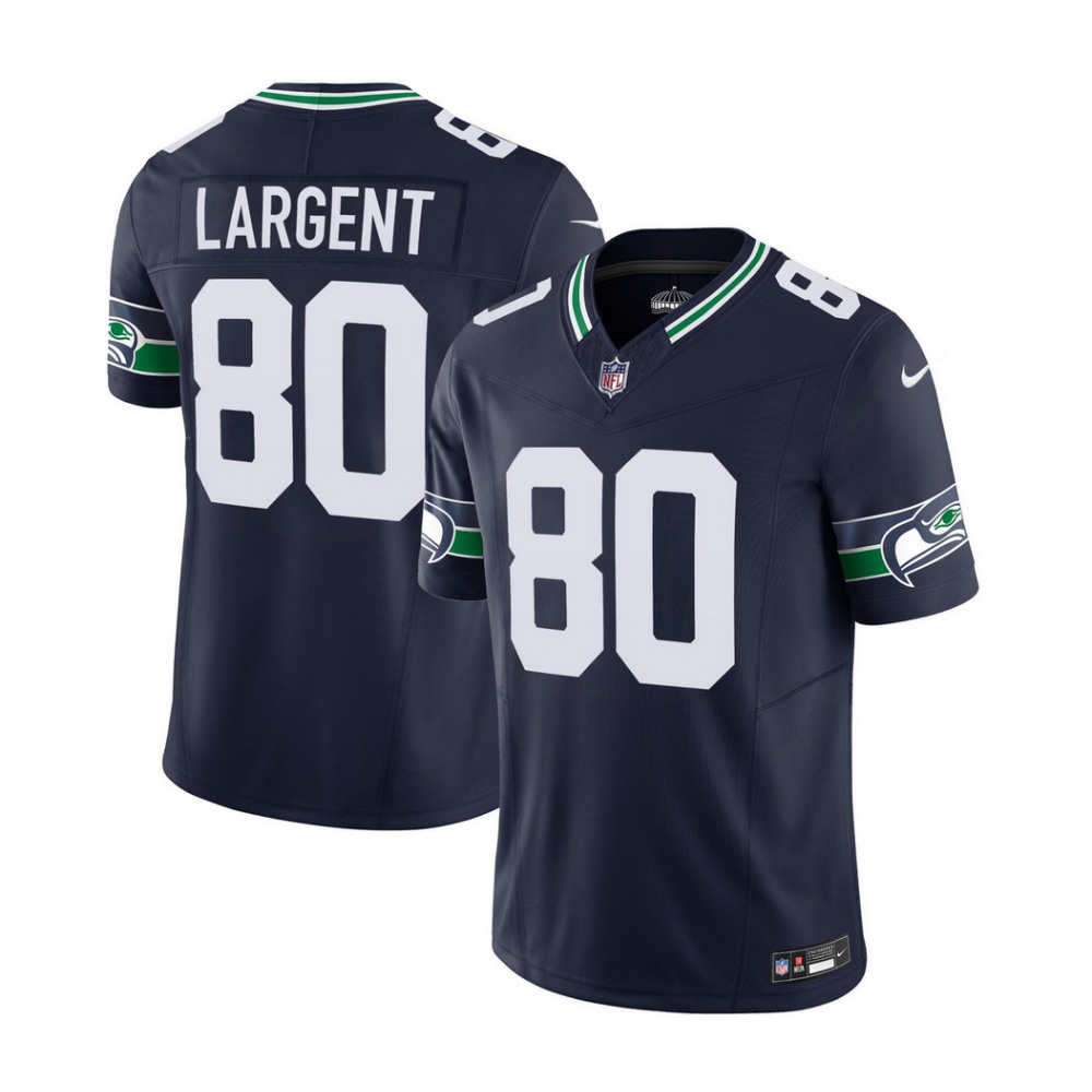 Men's Seattle Seahawks #80 Steve Largent2023 F.U.S.E. Navy Limited Stitched Football Jersey
