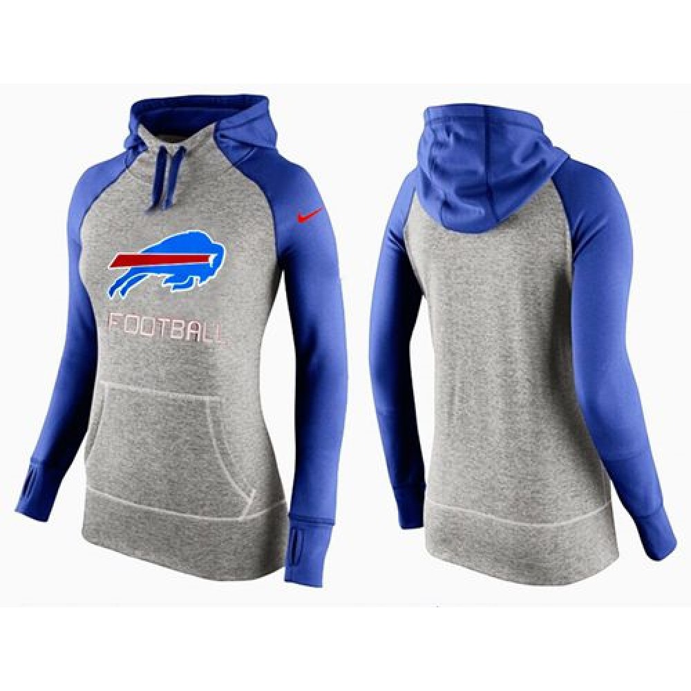 Women'sBuffalo Bills Performance Hoodie Grey & Blue_1