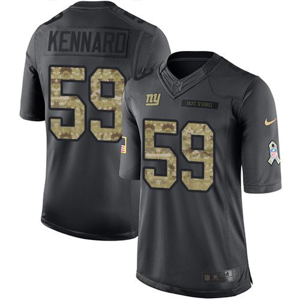 Giants #59 Devon Kennard Black Men's Stitched NFL Limited 2016 Salute to Service Jersey