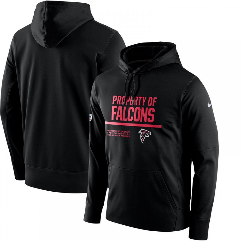 Men's Atlanta FalconsBlack Circuit Property Of Performance Pullover Hoodie