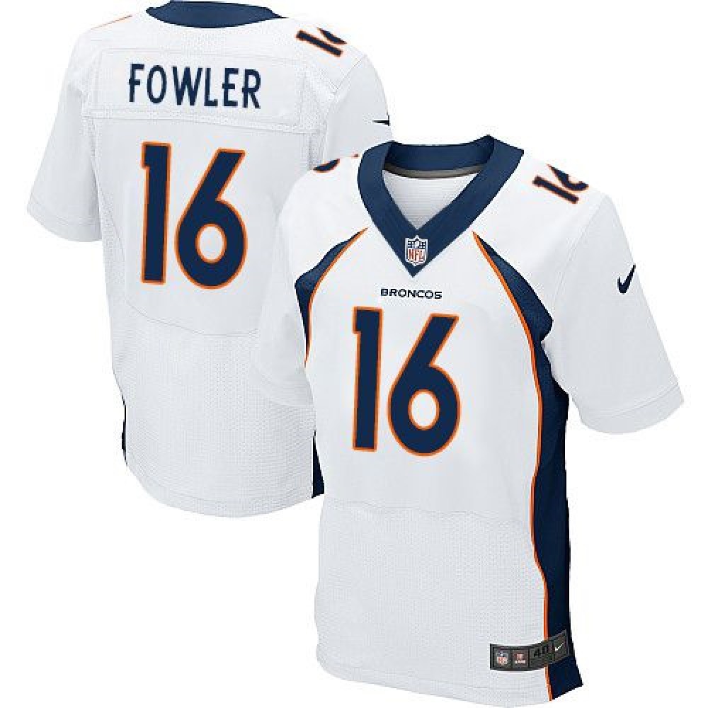 Broncos #16 Bennie Fowler White Men's Stitched NFL New Elite Jersey