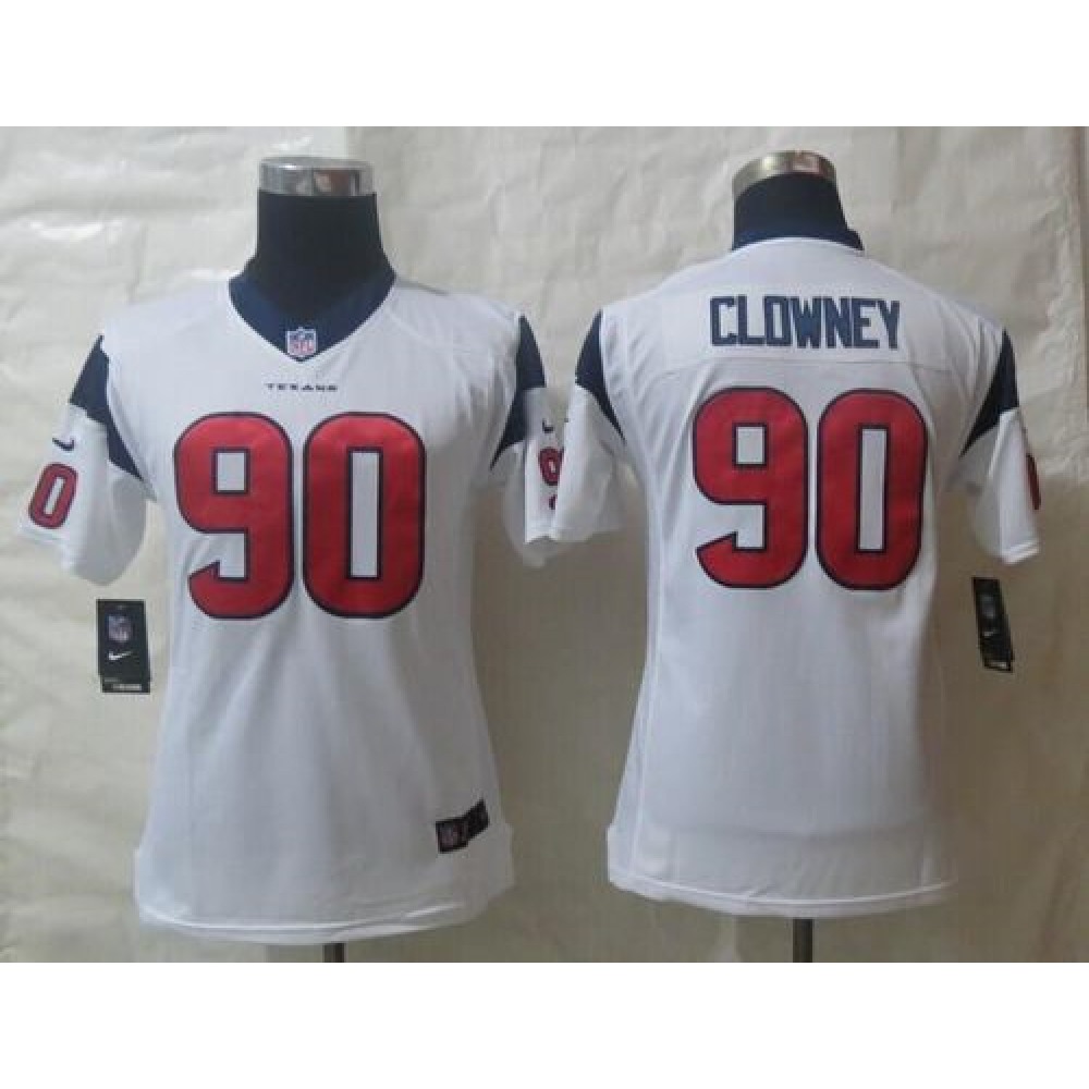 Texans #90 Jadeveon Clowney White Youth Stitched NFL Limited Jersey