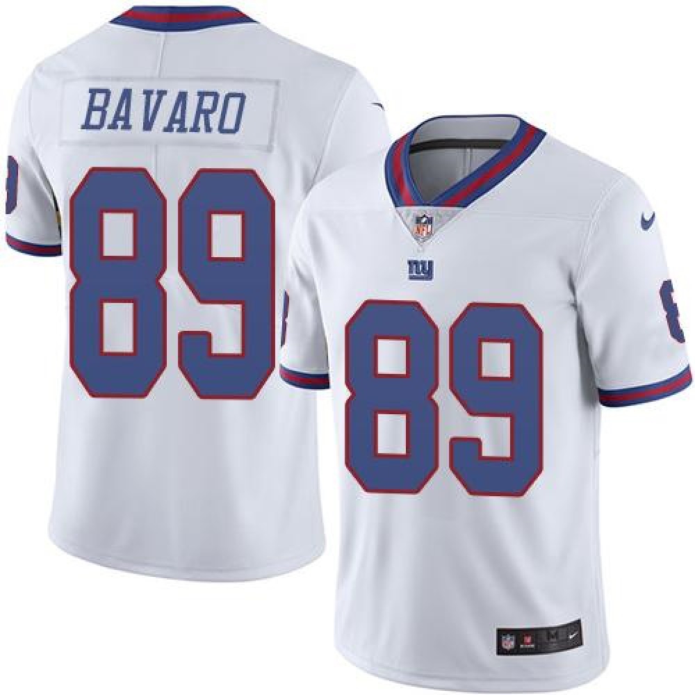 Giants #89 Mark Bavaro White Men's Stitched NFL Limited Rush Jersey