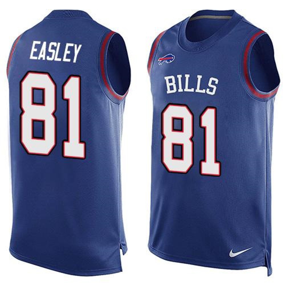Bills #81 Marcus Easley Royal Blue Team Color Men's Stitched NFL Limited Tank Top Jersey