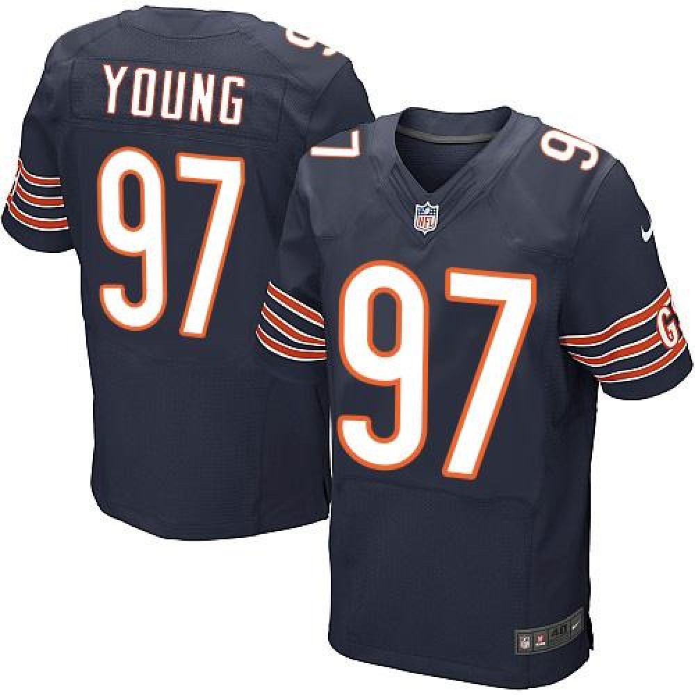 Bears #97 Willie Young Navy Blue Team Color Men's Stitched NFL Elite Jersey