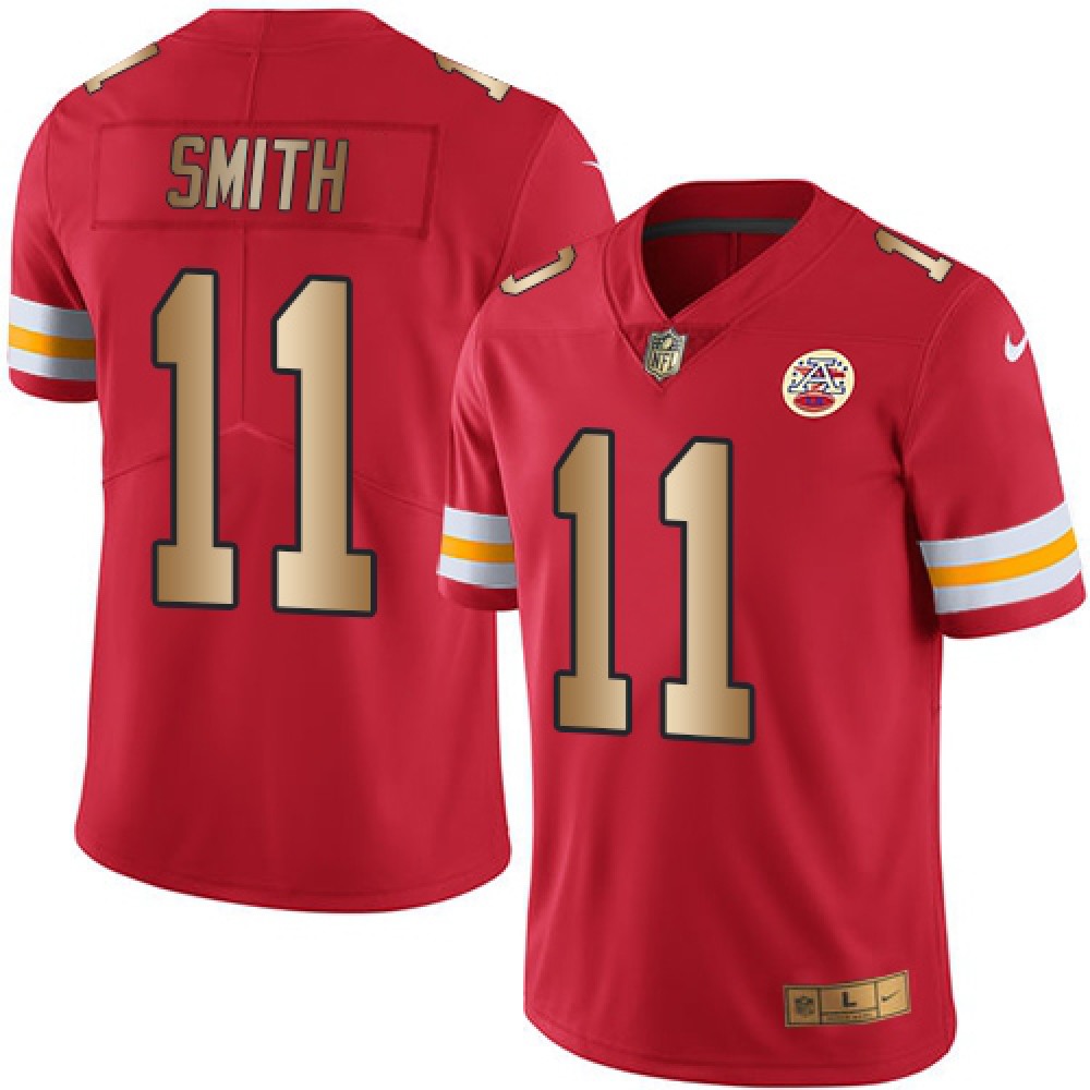Chiefs #11 Alex Smith Red Men's Stitched NFL Limited Gold Rush Jersey