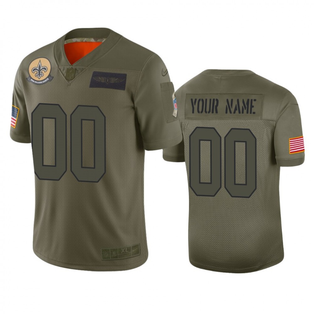 Men's New Orleans Saints Customized 2019 Camo Salute To ServiceNFL Stitched Limited Jersey