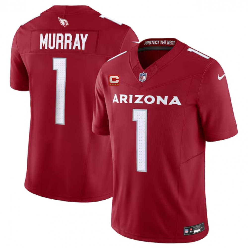 Men's Arizona Cardinals #1 Kyler Murray Red 2023 F.U.S.E. With 4-Star C Patch Vapor UntouchableLimited Stitched Football Jersey
