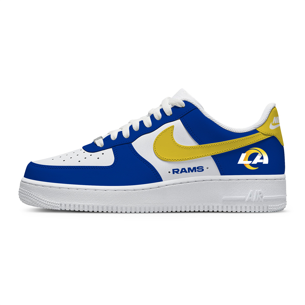 Unisex Nike x NFL Los Angeles Rams Custom Air Force 1 Low Team Sneakers
