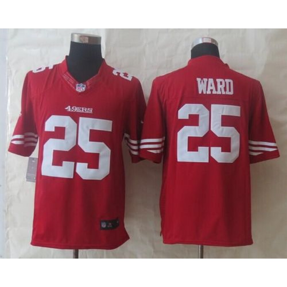 49ers #25 Jimmie Ward Red Team Color Men's Stitched NFL Limited Jersey