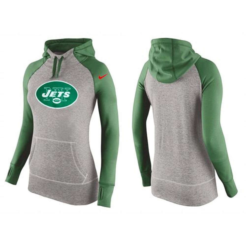 Women'sNew York Jets Performance Hoodie Grey & Green_2