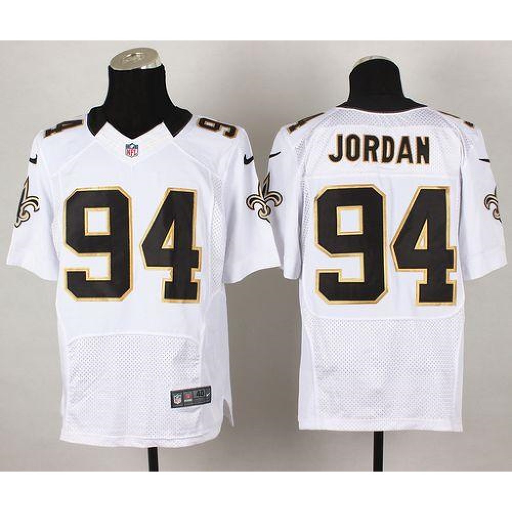 Saints #94 Cameron Jordan White Men's Stitched NFL Elite Jersey